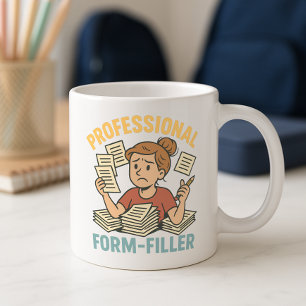 Caneca De Café Folha de Papelada Principal Divertida; Preenchedor