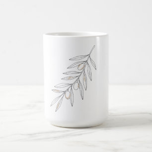 Caneca De Café Folha de ramo de oliveira 