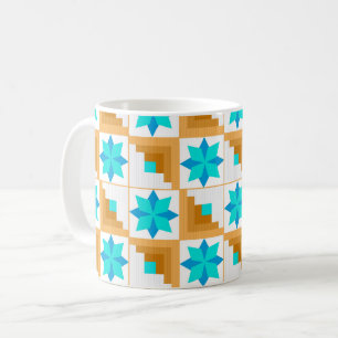 Caneca De Café Folha geométrica multicolorido