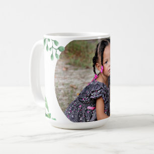Caneca De Café Folha Verde Personalizada Florais 1 imagem