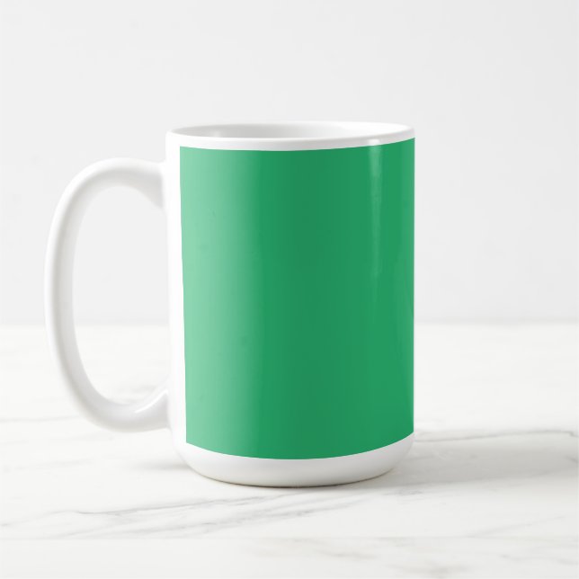 Caneca De Café Folha verde vibrante com veias proeminentes e uma  (Esquerda)