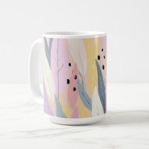 Caneca De Café Folhagem de Abstrato moderna