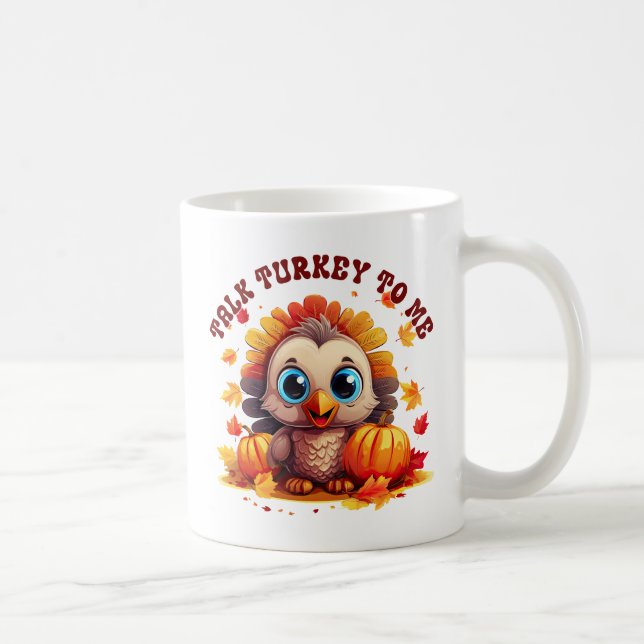 Caneca De Café Folhagem de Cute e Outono (Direita)