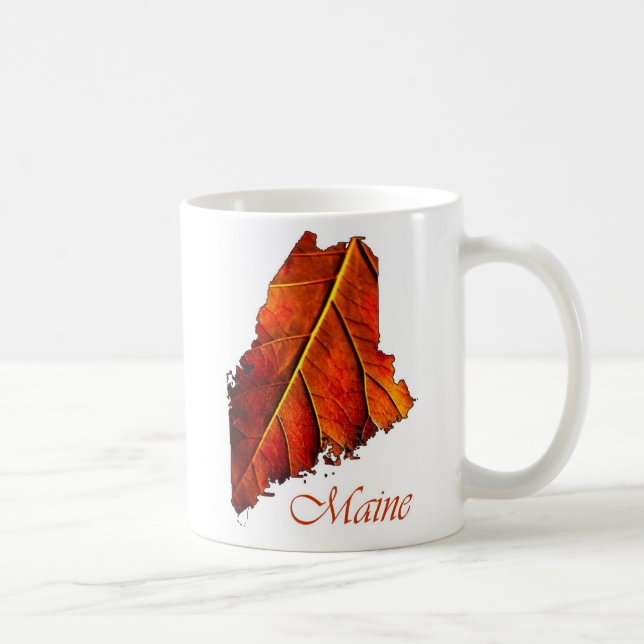 Caneca De Café Folhagem de Maine Fall Foliage Foliage Foliage Fot (Direita)
