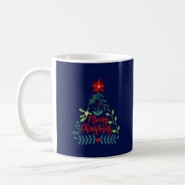Caneca De Café Folhagem de Natal