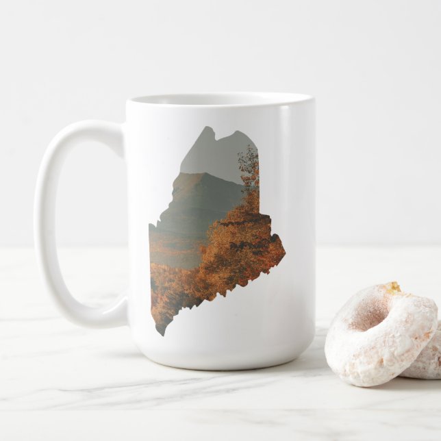 Caneca De Café Folhagem de outono em Katahdin, no Maine (Com Donut)