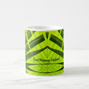 Caneca De Café Folhagem Eclecética Emerald Green
