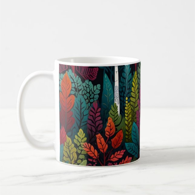 CANECA DE CAFÉ FOLHAGEM FLORESTAL (Esquerda)