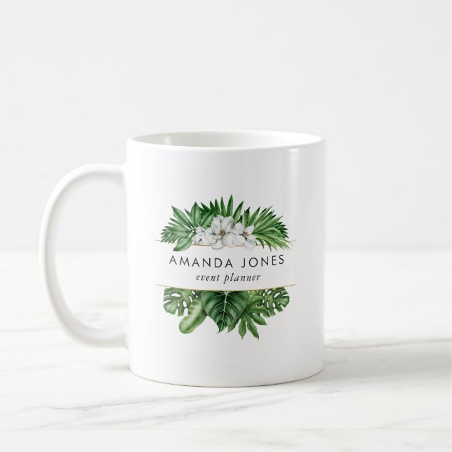 Caneca De Café Folhagem tropical (Esquerda)