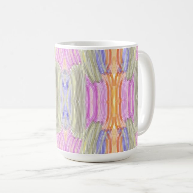 Caneca De Café Folhas Coloridas (Frente Esquerda)