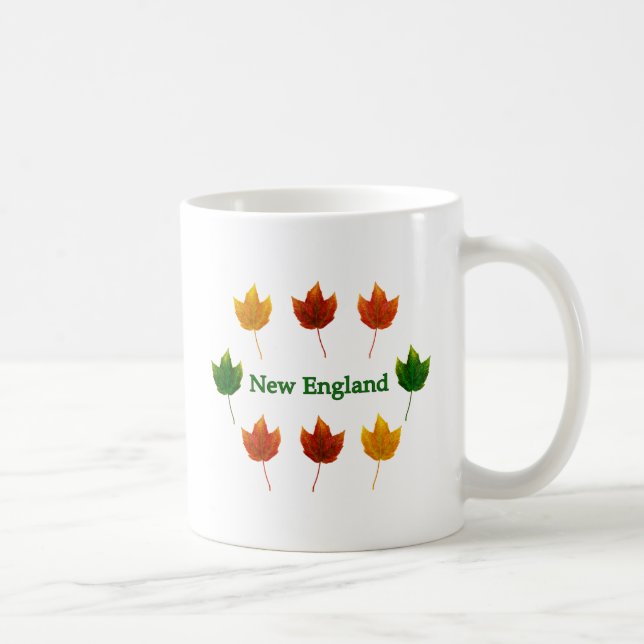 Caneca De Café Folhas da queda de Nova Inglaterra (Direita)