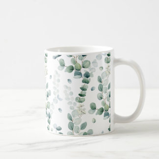 Caneca De Café Folhas de Aquarela