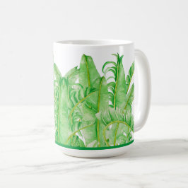 Caneca De Café Folhas de Banana em uma lama clássica (15 oz.)
