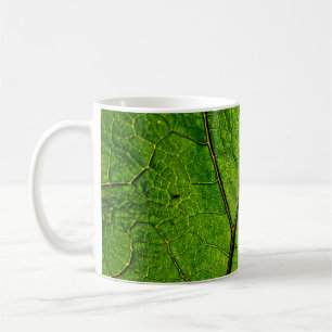 Caneca De Café Folhas de borboleta verde