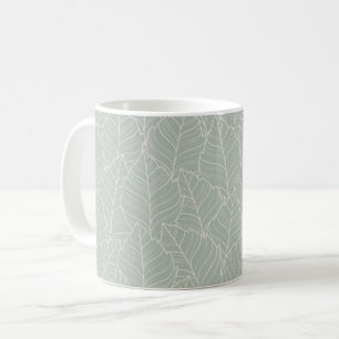 Caneca De Café Folhas de calmagem neutra