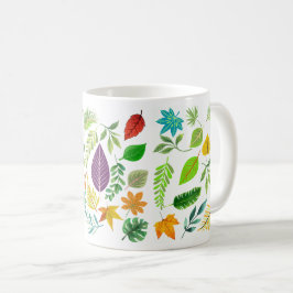Caneca De Café Folhas de fazenda russas | Queda de cerâmica de ou