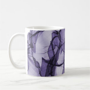 Caneca De Café Folhas de filme lavanda elegante design