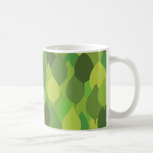 Caneca De Café Folhas de Lush alegres - padrão de superfície unif