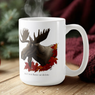 Caneca De Café Folhas de Maçã Vermelha