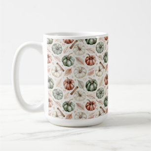 Caneca De Café Folhas de Outono Antigas e Canela – Outono Vintage