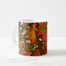 Caneca De Café Folhas de Outono Coloridas