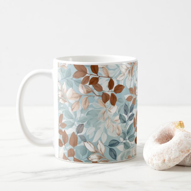 Caneca De Café Folhas de outono de Café Mug (Com Donut)