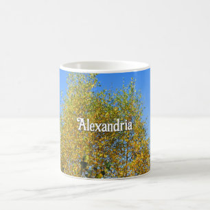 Caneca De Café Folhas de outono de Dança do Céu - Personalizadas