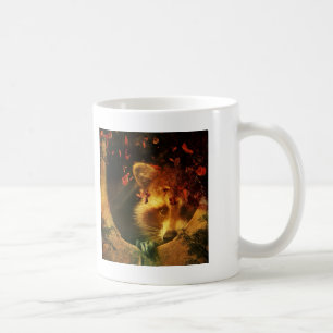Caneca De Café Folhas de outono de laranja em queda russa folhas
