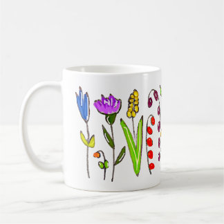 Caneca De Café Folhas de outono e flores