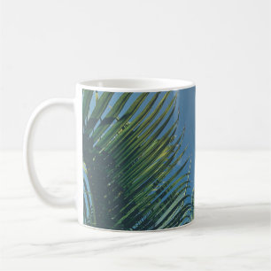 CANECA DE CAFÉ FOLHAS DE PALMAS TROPICAIS