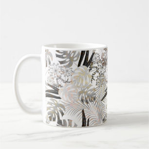 Caneca De Café Folhas de palmeira, tropical, Botânico, folhas, se