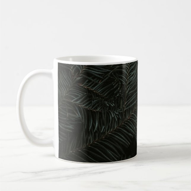 Caneca De Café Folhas de pinheiro verde (Esquerda)