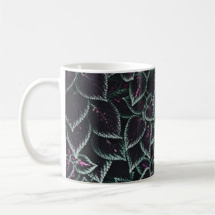Caneca De Café Folhas de verde e marrom