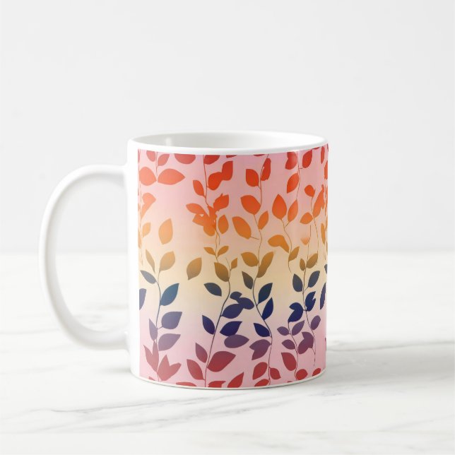 Caneca De Café Folhas do arco-íris (Esquerda)
