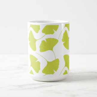 Caneca De Café Folhas do verde de Ginko Biloba da