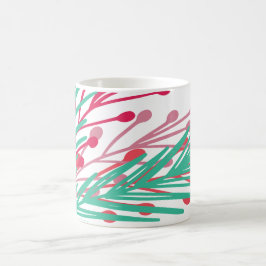 Caneca De Café Folhas e Berries Mug