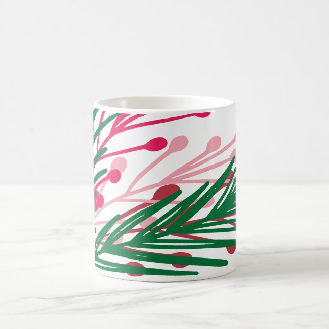 Caneca De Café Folhas e Berries Mug (Centro)
