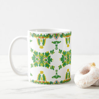 Caneca De Café Folhas e Nuvens