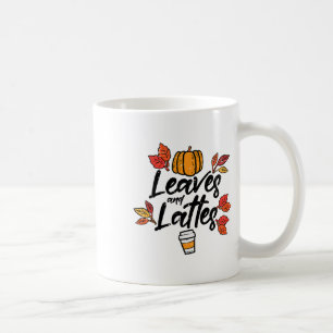 Caneca De Café Folhas Latinhas de Pumpkin Spice Queda no outono