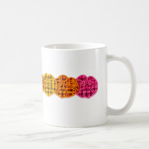 Caneca De Café Folhas Monstera em Tartan Neon Botânico Escocês
