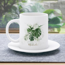 Folhas Tropicais Aquareladas Personalizadas