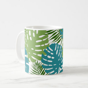 Caneca De Café Folhas Tropicais, lindos padrões, Napkins