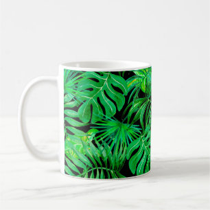 Caneca De Café Folhas tropicais sem costura