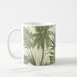 Caneca De Café Folhas tropicais sem costura
