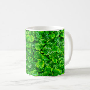 Caneca De Café Folhas Verdejantes