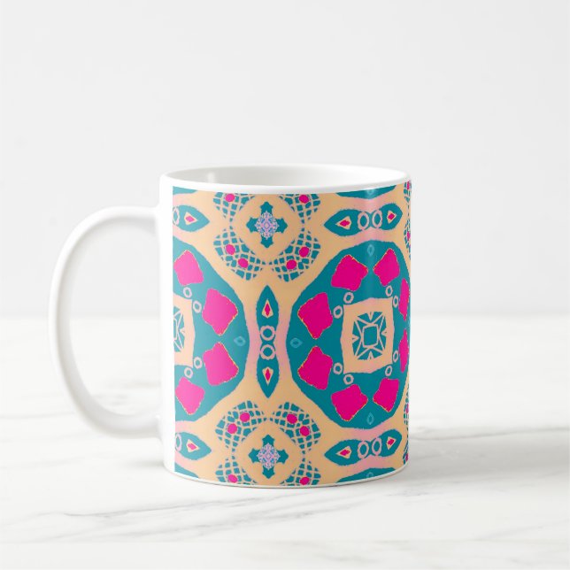 Caneca De Café Folheto tradicional, peruana, padrão de azulejos (Esquerda)