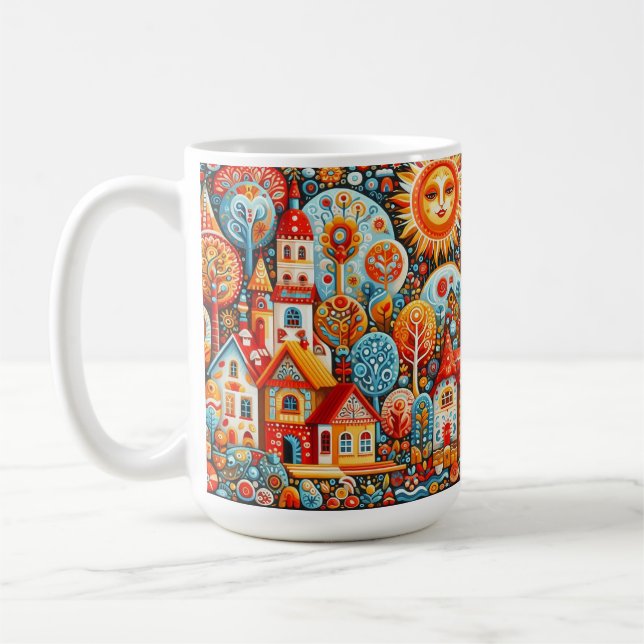 Caneca De Café Folk Art (Esquerda)