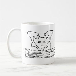 Caneca De Café Folk Art Black Gargoyle