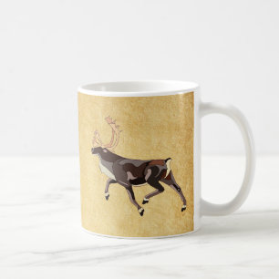 Caneca De Café Folk Art Cariou/Reindeer