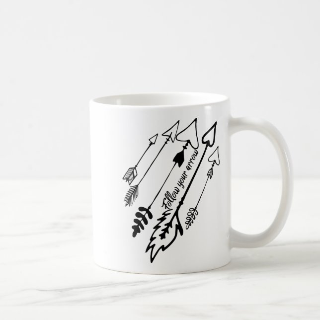 Caneca De Café Follow Your Arrow Motivational  (Direita)